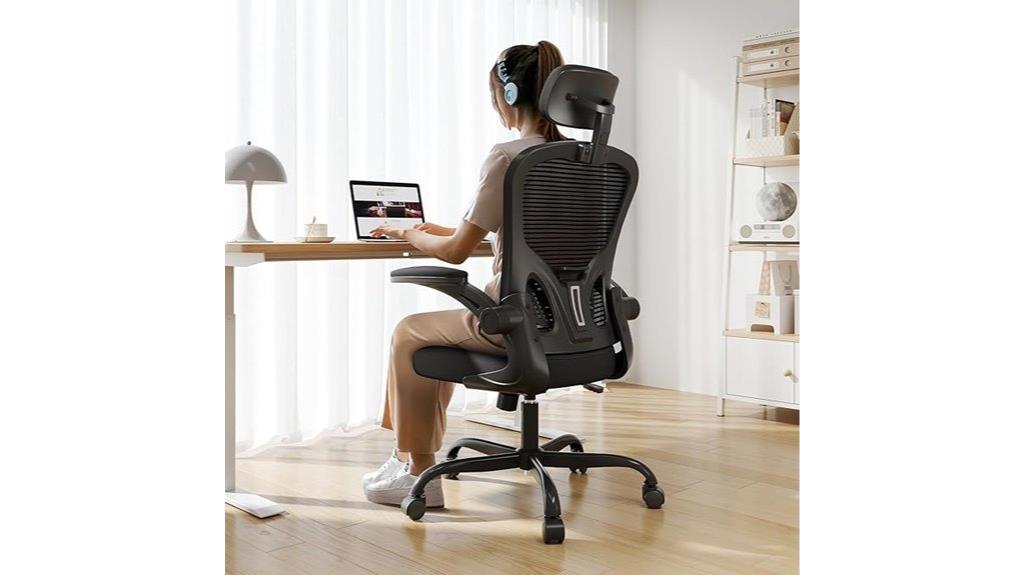 high back flip armchair