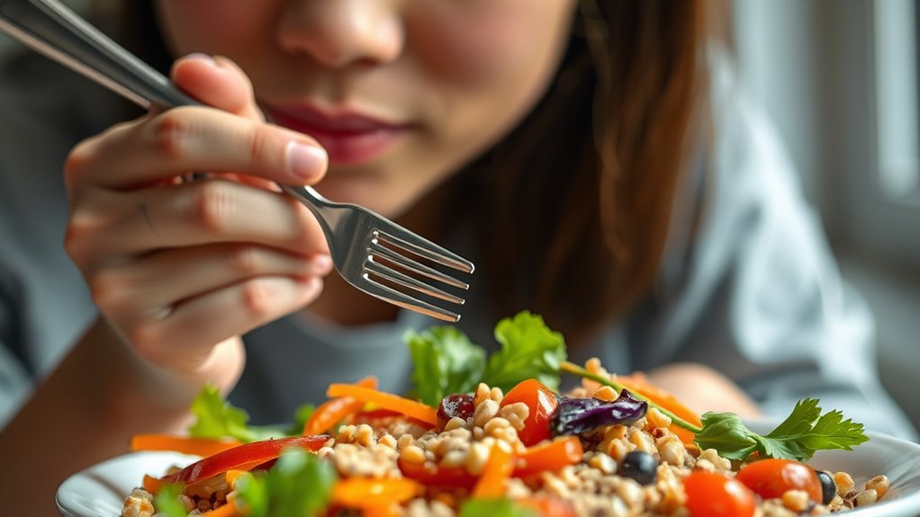 identify signs of rushed eating