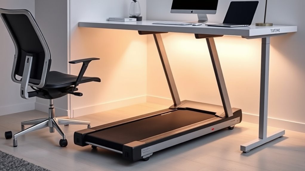 key under desk treadmill features