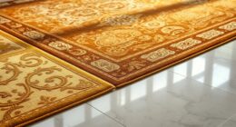 luxurious metallic silk carpets