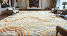 luxurious metallic silk rugs