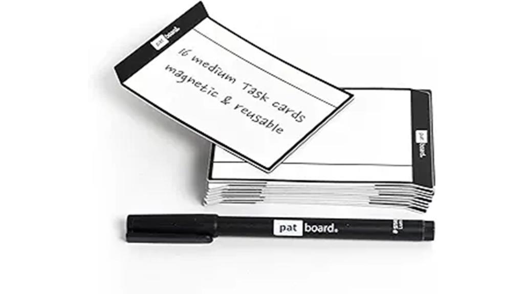 magnetic black task cards