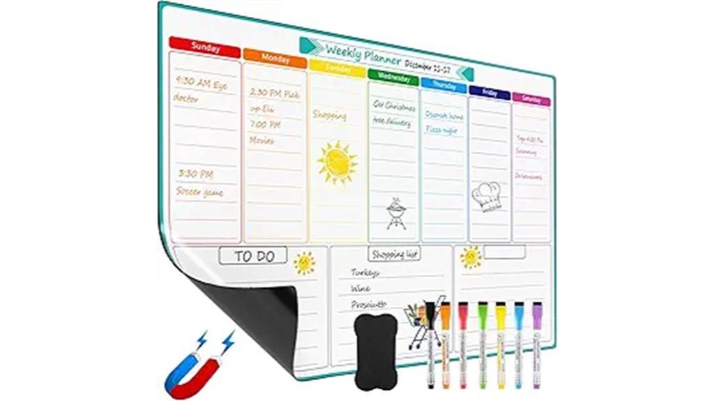 magnetic weekly erase board