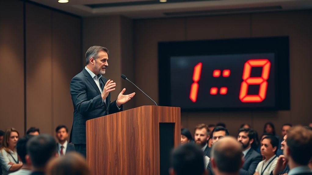 manage timing effectively during presentation