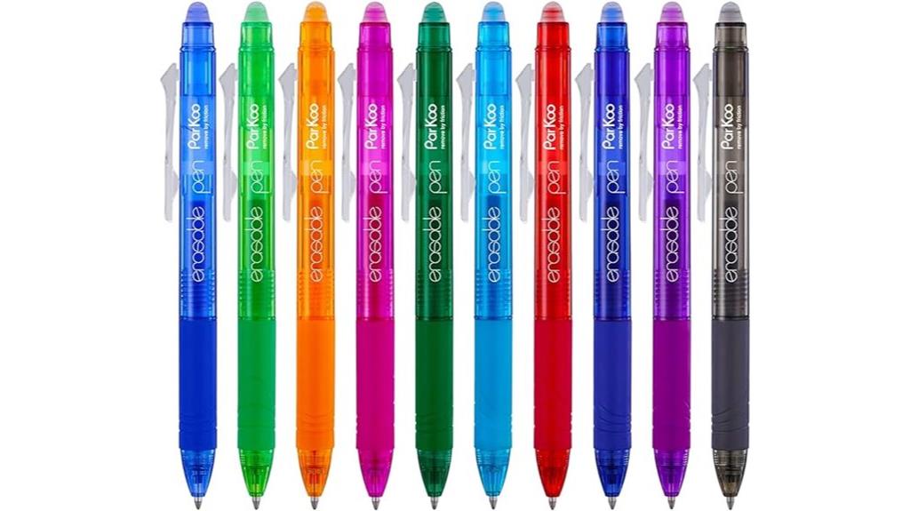pack of 10 erasable gel pens