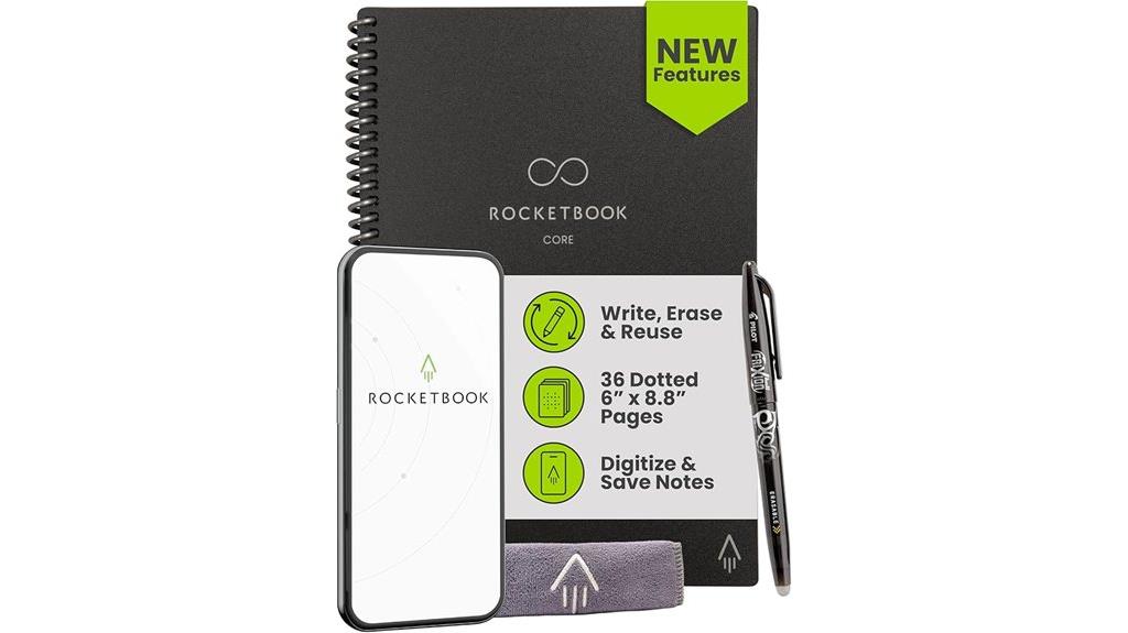 reusable black dotted notebook