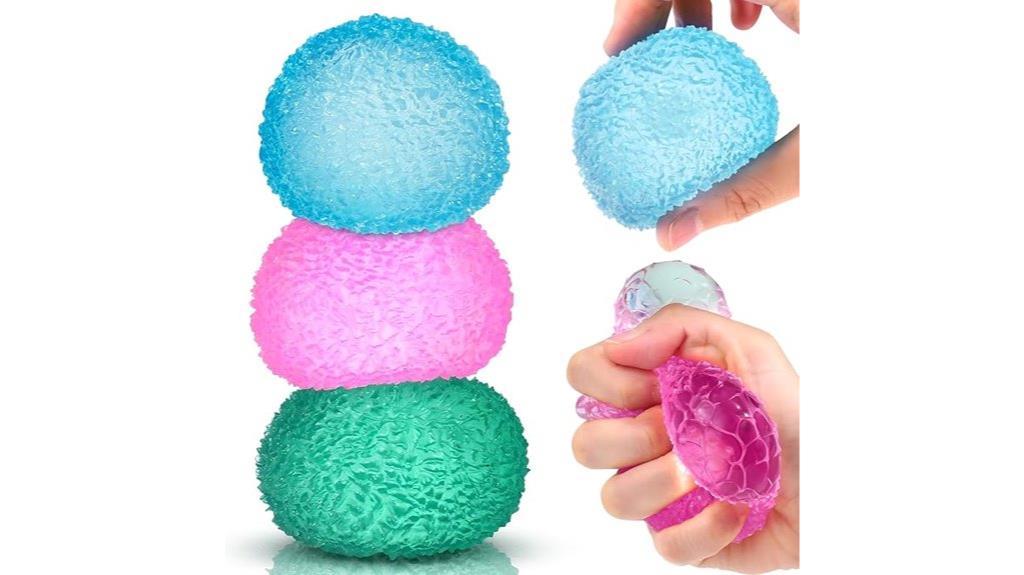 set of three adult stress balls