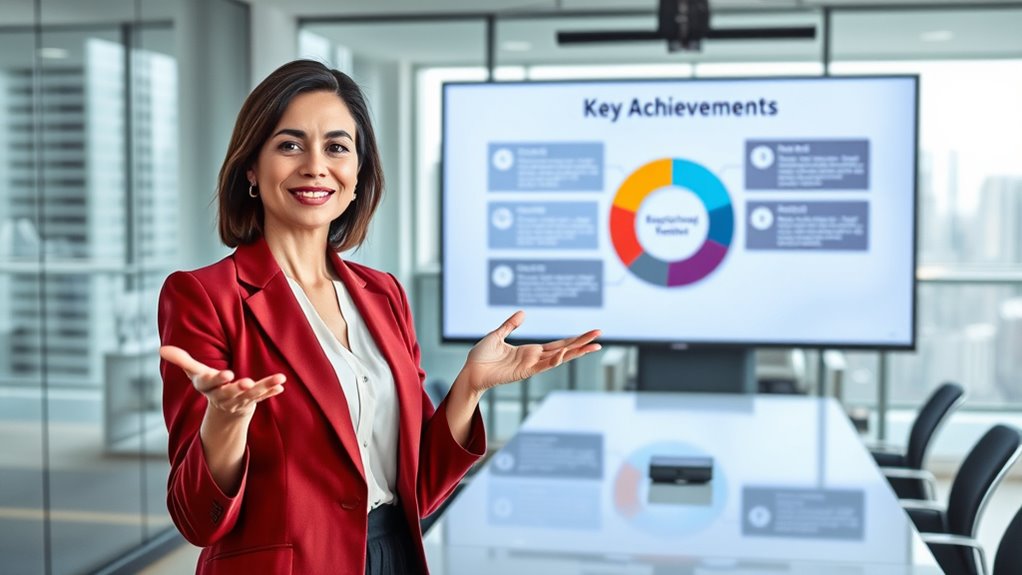 showcase achievements with precision