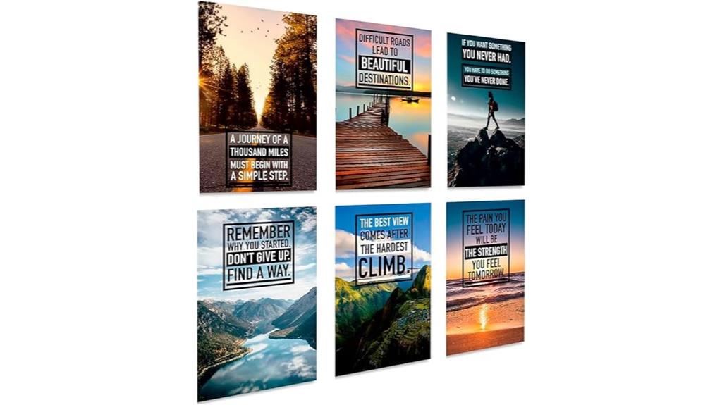 six inspirational wall posters