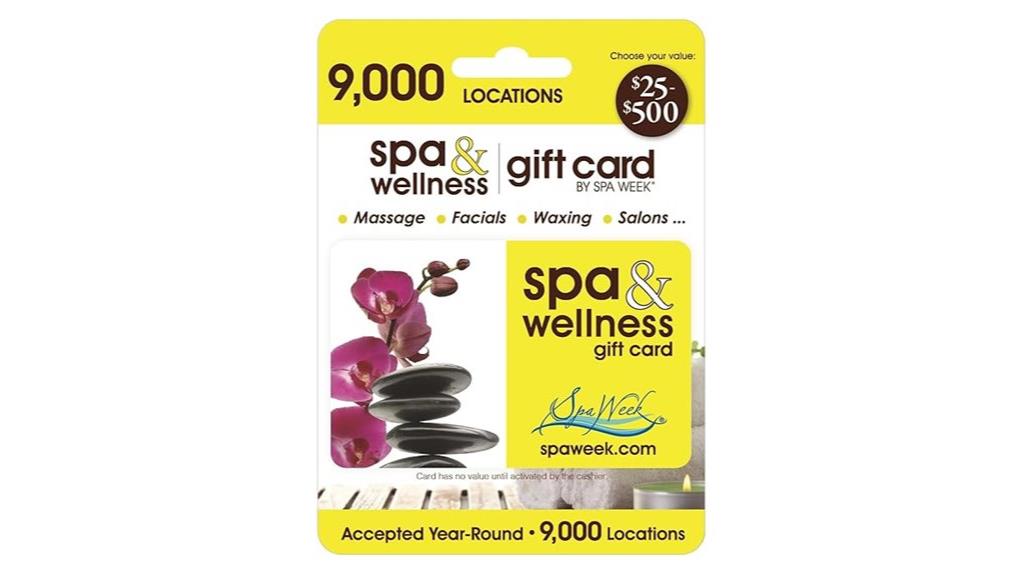 spa week gift card