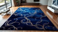 top yilong navy silk rugs
