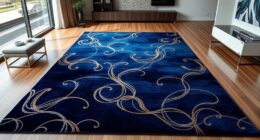 top yilong navy silk rugs