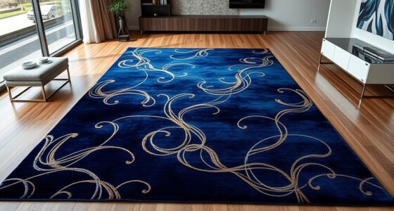 top yilong navy silk rugs