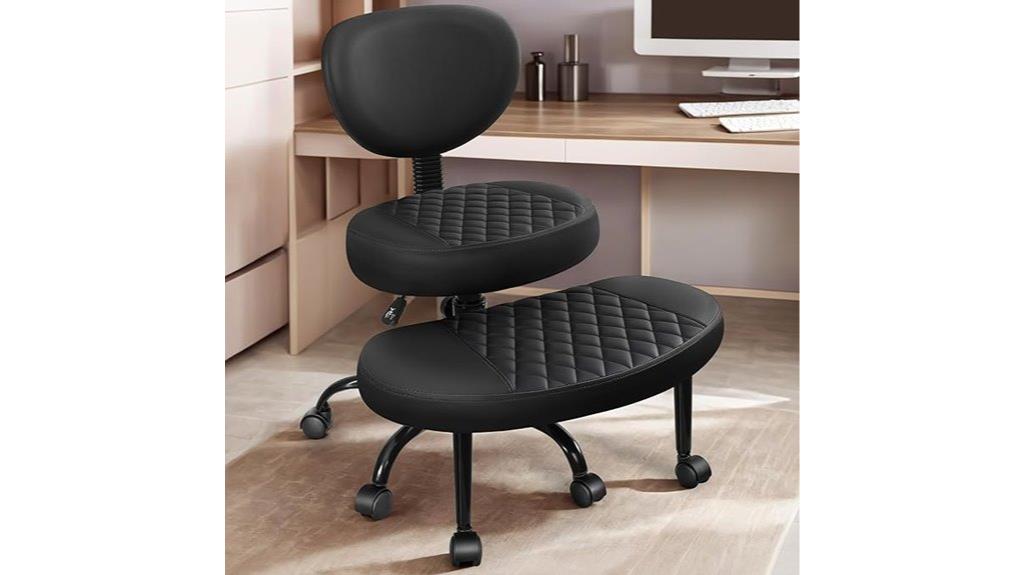 wheeled seated cross leg chair