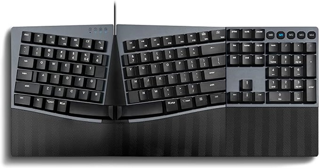 wired ergonomic mechanical keyboard