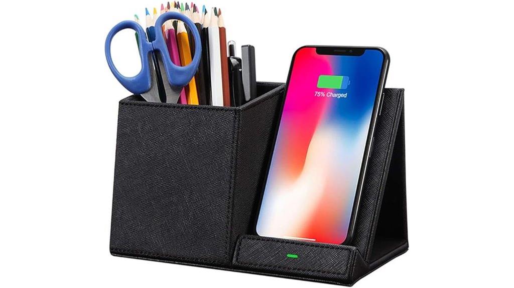 wireless charging desk organizer