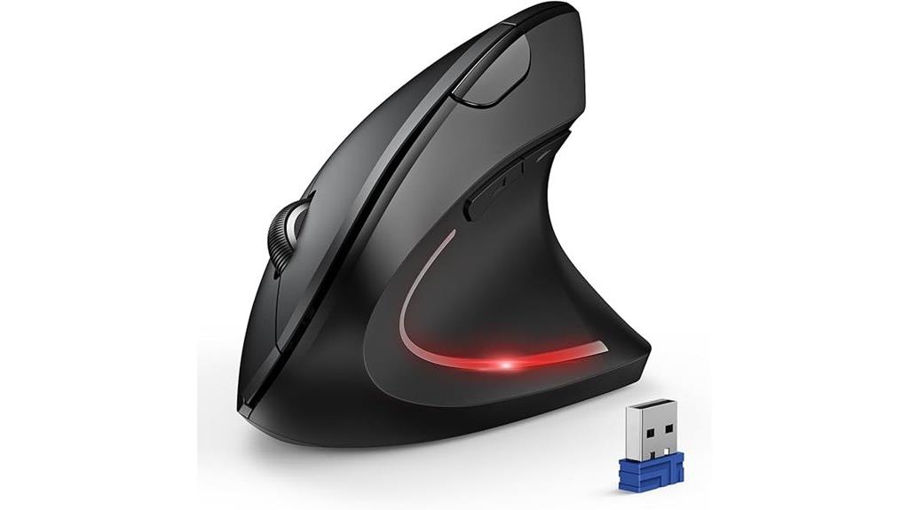 wireless vertical ergonomic mouse
