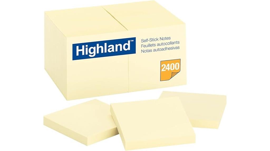 yellow highland sticky notes