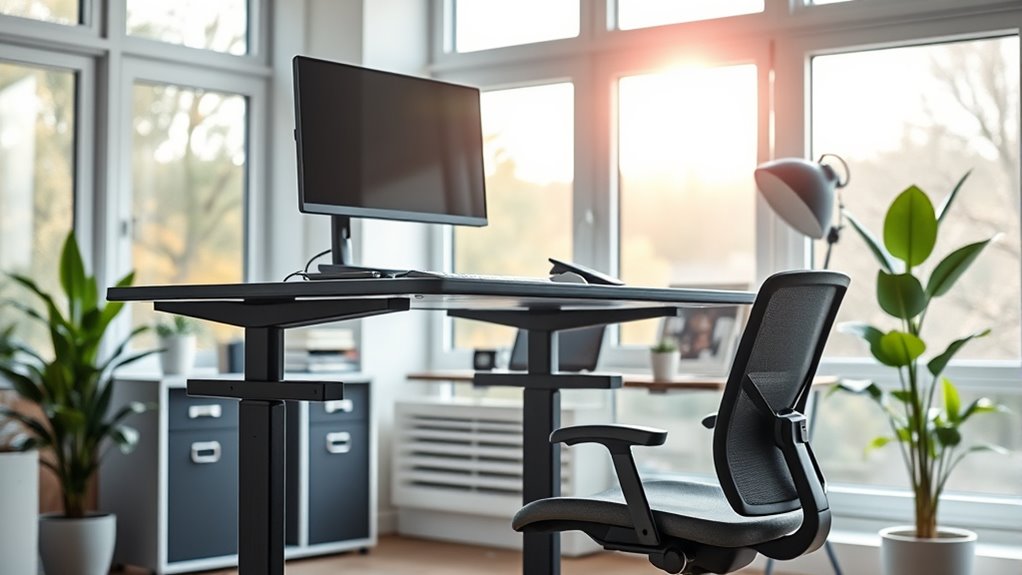 adjust desk for comfort