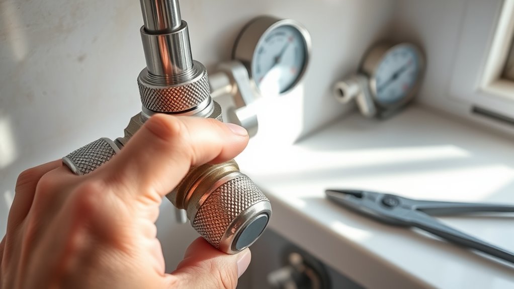 check and adjust water pressure