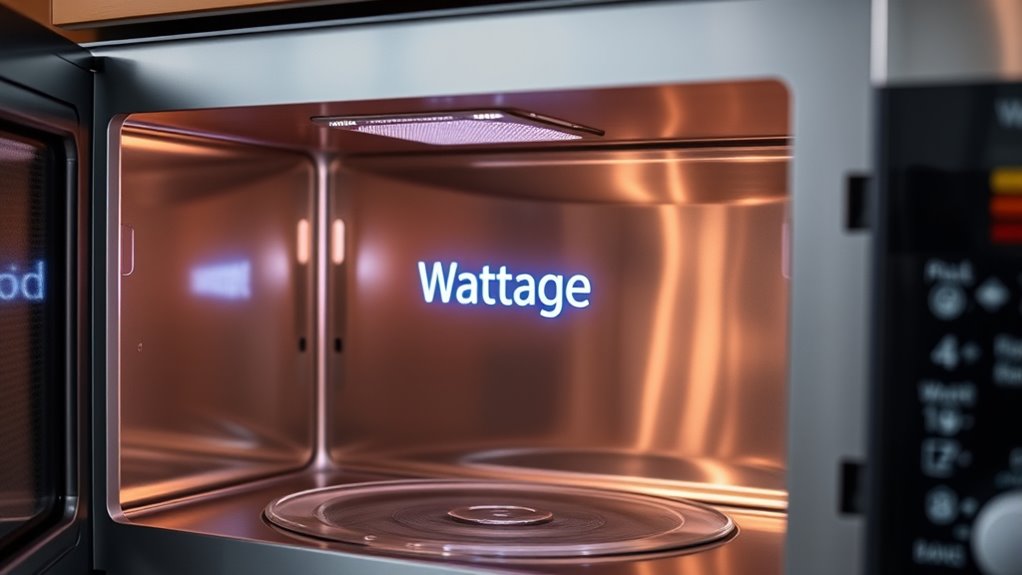 check appliance label wattage