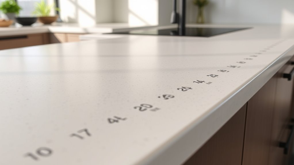 countertop depth standards