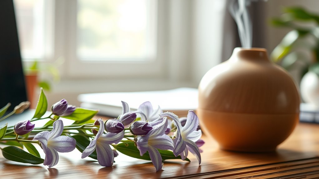 floral scents promote calm