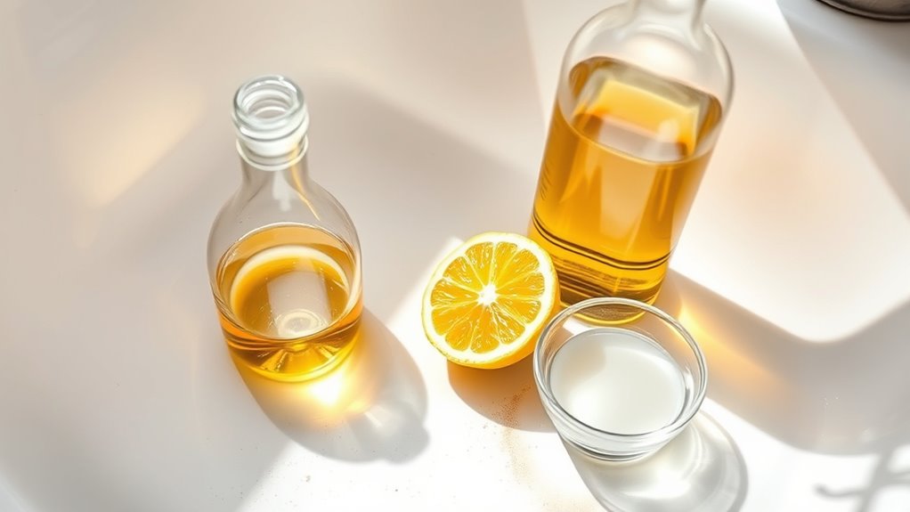 vinegar and lemon stain removal
