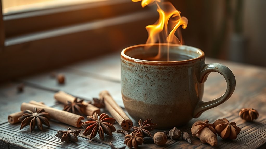 warm spicy focused aromas