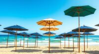 luxury stylish beach umbrellas