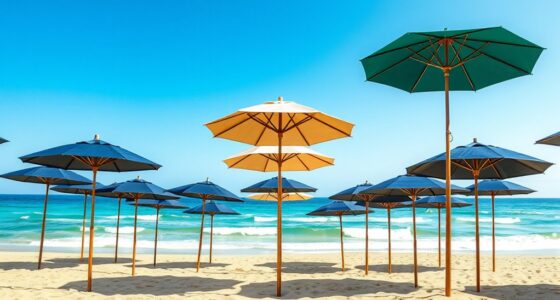 luxury stylish beach umbrellas