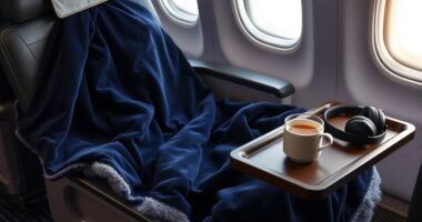 luxury travel blanket selection
