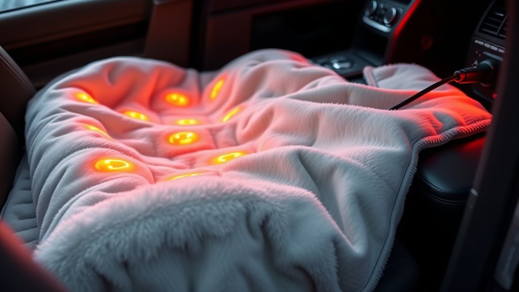 car compatible adjustable heated blanket