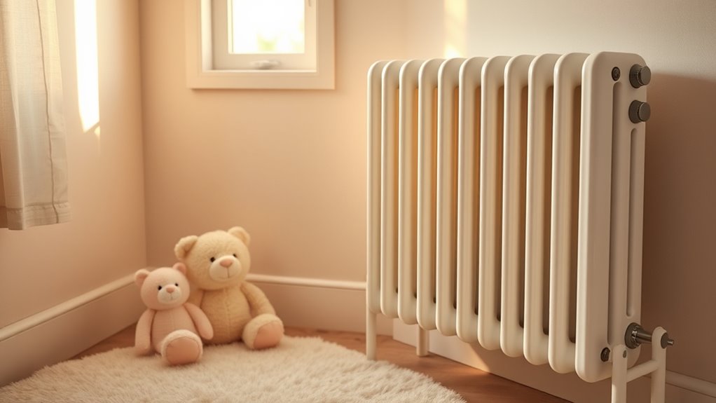 safe quiet nursery heater