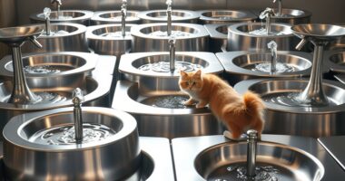 top stainless steel cat fountains