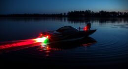 night fishing with led equipped rc boats