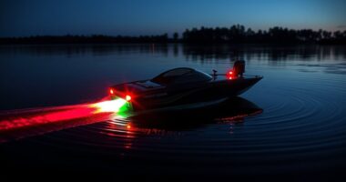 night fishing with led equipped rc boats