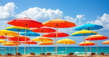 top windproof beach umbrellas