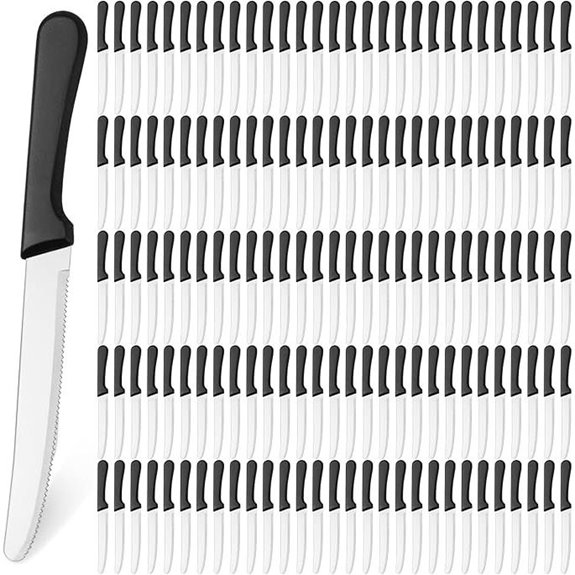 Zhehao 150 Pcs Steak Knife Sets with Plastic Handles
