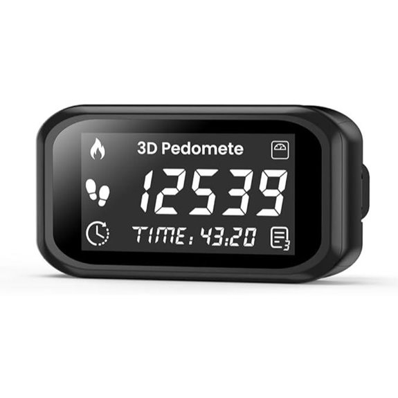 3D Pedometer with LCD Display and Rechargeable Battery
