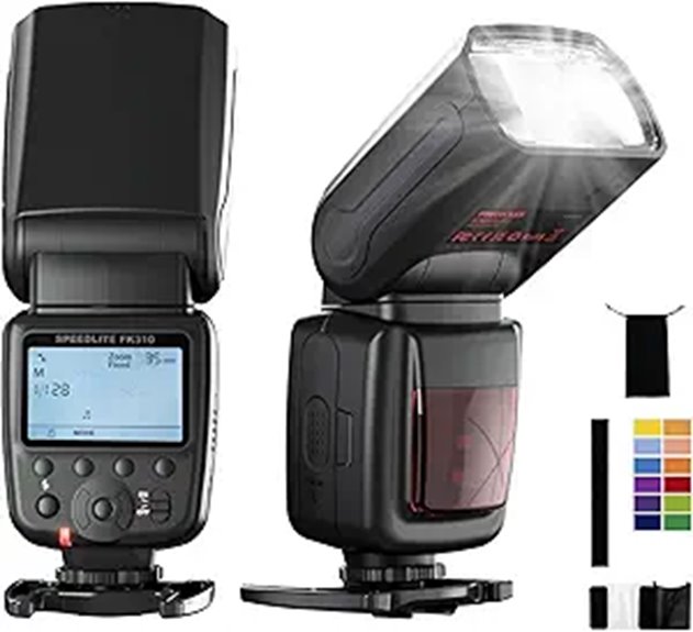 PHOTOOLEX LCD Camera Flash for DSLR and Digital Cameras