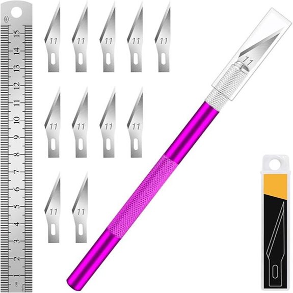 DIYSELF Craft Knife & Blade Set with Ruler