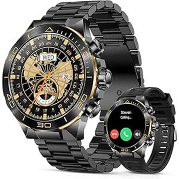 Luxury Men's Smartwatch with Heart Rate & Blood Oxygen