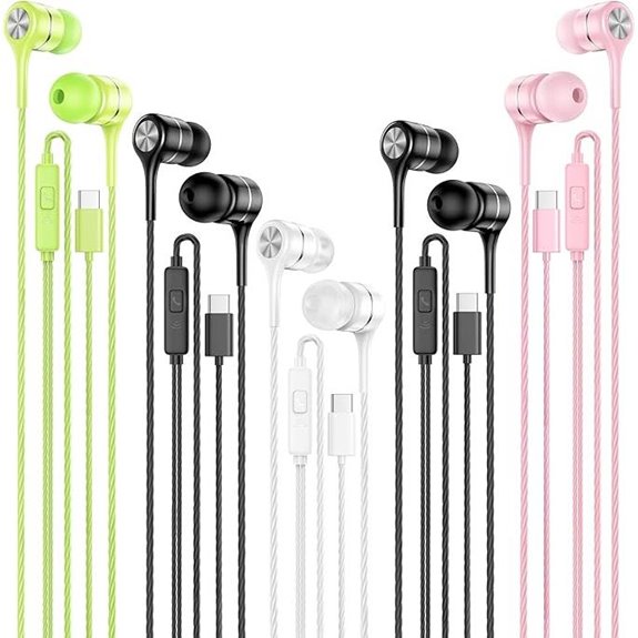USB-C Earbuds with Microphone 5-Pack