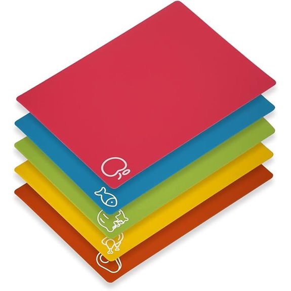5-Piece Flexible BPA-Free Cutting Boards Set