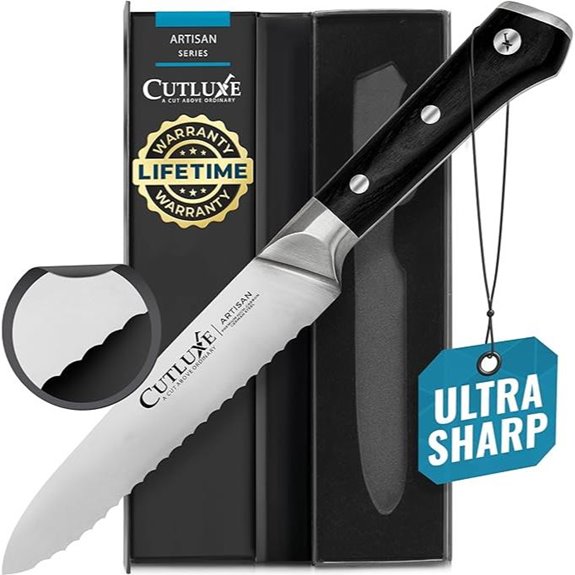 Cutluxe 5 Serrated Kitchen Utility Knife