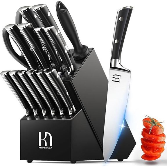 15-Piece Japanese High Carbon Steel Knife Set