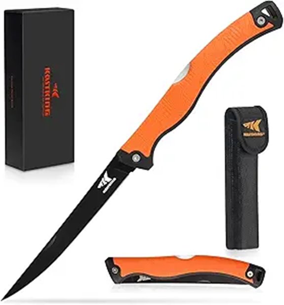 KastKing Folding Fillet & Camping Knife with Sheath
