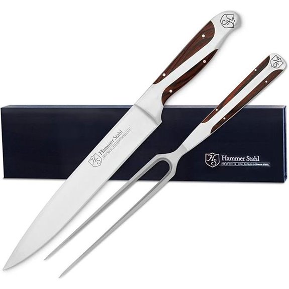 German Forged Carving Knife and Fork Set