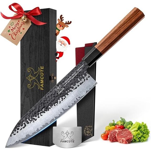 Japanese Hand-Forged Chef Knife with Rosewood Handle
